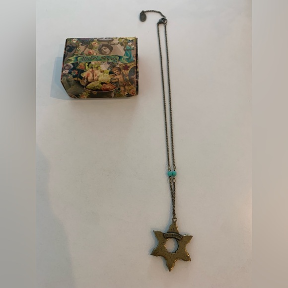 Holiday Sale! 🤩 Michal Negrin Star of David Pendant Necklace - Turquoise - Picture 3 of 9